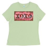 Matcha Xoxo cowhide and leopard Ladies Tee - RanaPortraitStore