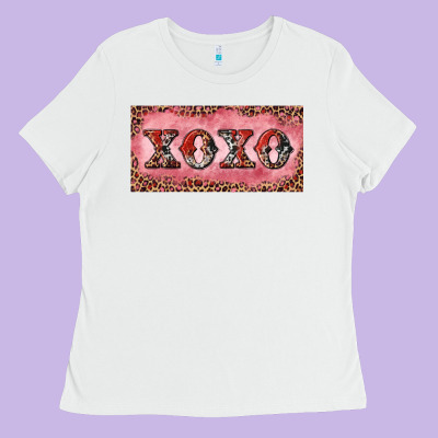 Ladies Tee Xoxo cowhide and leopard