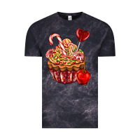 Cloud Black Christmas candy cupcake Vintage Tee - AdoDesignShop