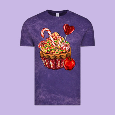 Christmas Candy Cupcake Vintage Tee Designed By Adodesignshop