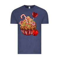 Vintage Denim Christmas candy cupcake Vintage Tee - AdoDesignShop