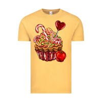 Vintage Mustard Christmas candy cupcake Vintage Tee - AdoDesignShop