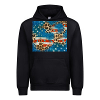 Black leopard glitter american flag Urban Hoodie - CowGirlArtShop