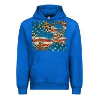 Cobalt leopard glitter american flag Urban Hoodie - CowGirlArtShop