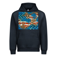 Navy leopard glitter american flag Urban Hoodie - CowGirlArtShop