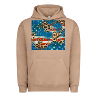 Pigment Burro leopard glitter american flag Urban Hoodie - CowGirlArtShop