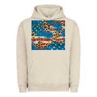 Pigment French Oak leopard glitter american flag Urban Hoodie - CowGirlArtShop