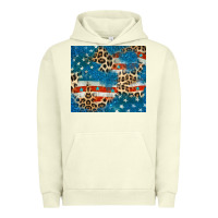 Pigment Pistachio leopard glitter american flag Urban Hoodie - CowGirlArtShop