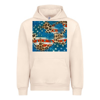Sandshell leopard glitter american flag Urban Hoodie - CowGirlArtShop