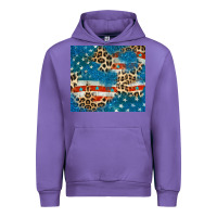 Tulip leopard glitter american flag Urban Hoodie - CowGirlArtShop