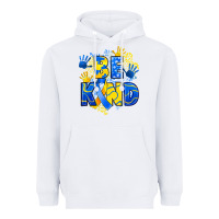 White down syndrome be kind Heavyweight Hoodie - Artiststas