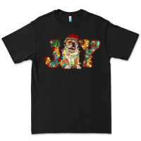 Black bulldog christmas joy Premium Tee - RanaPortraitStore