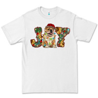 White bulldog christmas joy Premium Tee - RanaPortraitStore