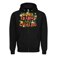 Black good things are coming Zipper Hoodie - MaliasSmallBusiness