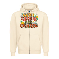 Sandshell good things are coming Zipper Hoodie - MaliasSmallBusiness