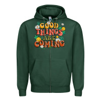 Sports Green good things are coming Zipper Hoodie - MaliasSmallBusiness
