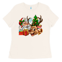 Bone santa and reindeer Ladies Tee - Zillion Design Studio