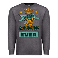 Charcoal Heather world's best papaw ever Premium Sweatshirt - Jasminsmagicworld