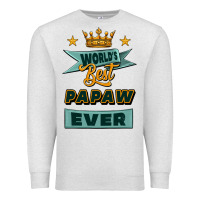 Oatmeal Heather world's best papaw ever Premium Sweatshirt - Jasminsmagicworld