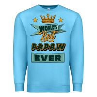 Ocean Blue world's best papaw ever Premium Sweatshirt - Jasminsmagicworld