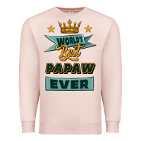 Pale Pink world's best papaw ever Premium Sweatshirt - Jasminsmagicworld