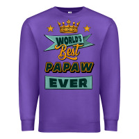 Purple world's best papaw ever Premium Sweatshirt - Jasminsmagicworld