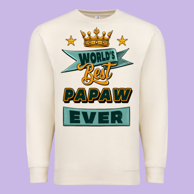 World's Best Papaw Ever Premium Sweatshirt Designed By Jasminsmagicworld