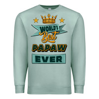 Seafoam world's best papaw ever Premium Sweatshirt - Jasminsmagicworld