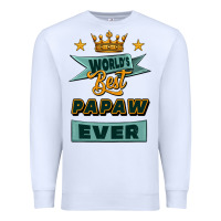 White world's best papaw ever Premium Sweatshirt - Jasminsmagicworld
