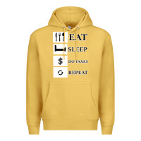 Antique Gold Tax Day Eat Sleep Do Taxes Repeat Gift Premium Hoodie - Bettercallsaul