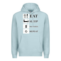 Blue Mist Tax Day Eat Sleep Do Taxes Repeat Gift Premium Hoodie - Bettercallsaul