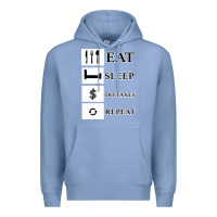 Colony Blue Tax Day Eat Sleep Do Taxes Repeat Gift Premium Hoodie - Bettercallsaul