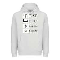 Dove Grey Tax Day Eat Sleep Do Taxes Repeat Gift Premium Hoodie - Bettercallsaul