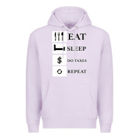 Lilac Tax Day Eat Sleep Do Taxes Repeat Gift Premium Hoodie - Bettercallsaul
