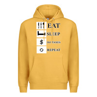 Mustard Tax Day Eat Sleep Do Taxes Repeat Gift Premium Hoodie - Bettercallsaul