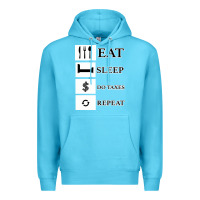 Ocean Blue Tax Day Eat Sleep Do Taxes Repeat Gift Premium Hoodie - Bettercallsaul