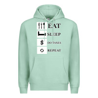 Seafoam Tax Day Eat Sleep Do Taxes Repeat Gift Premium Hoodie - Bettercallsaul