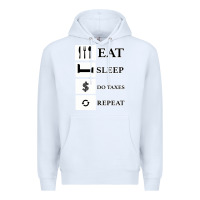 White Tax Day Eat Sleep Do Taxes Repeat Gift Premium Hoodie - Bettercallsaul