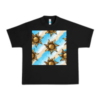Black leopard sun seamless pattern Urban Heavy Tee - BundleAndBundleShop