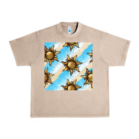 French Oak leopard sun seamless pattern Urban Heavy Tee - BundleAndBundleShop