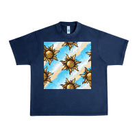 Navy leopard sun seamless pattern Urban Heavy Tee - BundleAndBundleShop