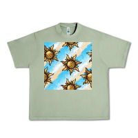 Oil Green leopard sun seamless pattern Urban Heavy Tee - BundleAndBundleShop
