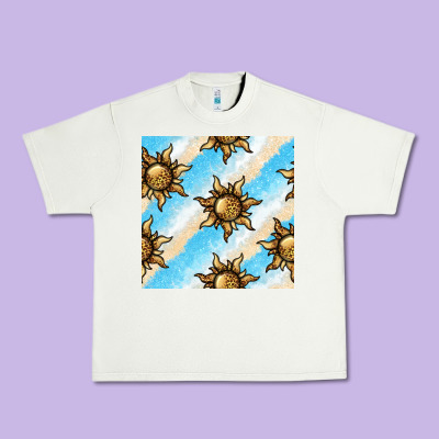 Leopard Sun Seamless Pattern Urban Heavy Tee Designed By Bundleandbundleshop