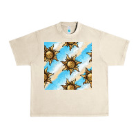 Sandshell leopard sun seamless pattern Urban Heavy Tee - BundleAndBundleShop
