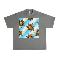 Tornado leopard sun seamless pattern Urban Heavy Tee - BundleAndBundleShop