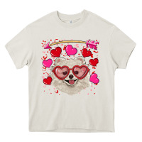 Cream valentine's day white pomeranian Heavy Core Tee - RanaPortraitStore