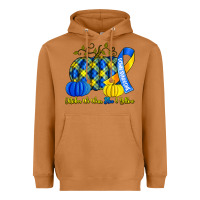 Meerkat october we wear blue and yellow with pumpkins Heavyweight Hoodie - Artiststas