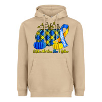 Mushroom october we wear blue and yellow with pumpkins Heavyweight Hoodie - Artiststas