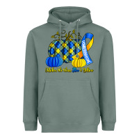 Sage october we wear blue and yellow with pumpkins Heavyweight Hoodie - Artiststas