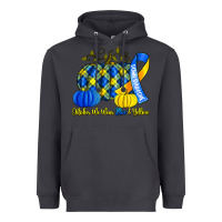 Smoke october we wear blue and yellow with pumpkins Heavyweight Hoodie - Artiststas